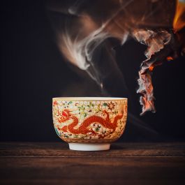 Tasse chauffante Dragon de tasse de thé Sticker -  France