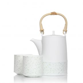 Tea Set Sasasa - Tea set in porcelain in a wooden box - Palais des Thés