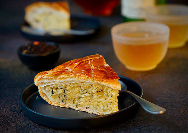 Galette des Rois with Thé du Hammam Black Leaf