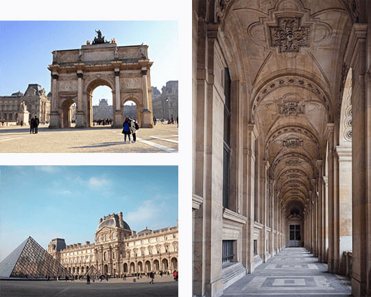 Illustration du Louvre Côté Cour